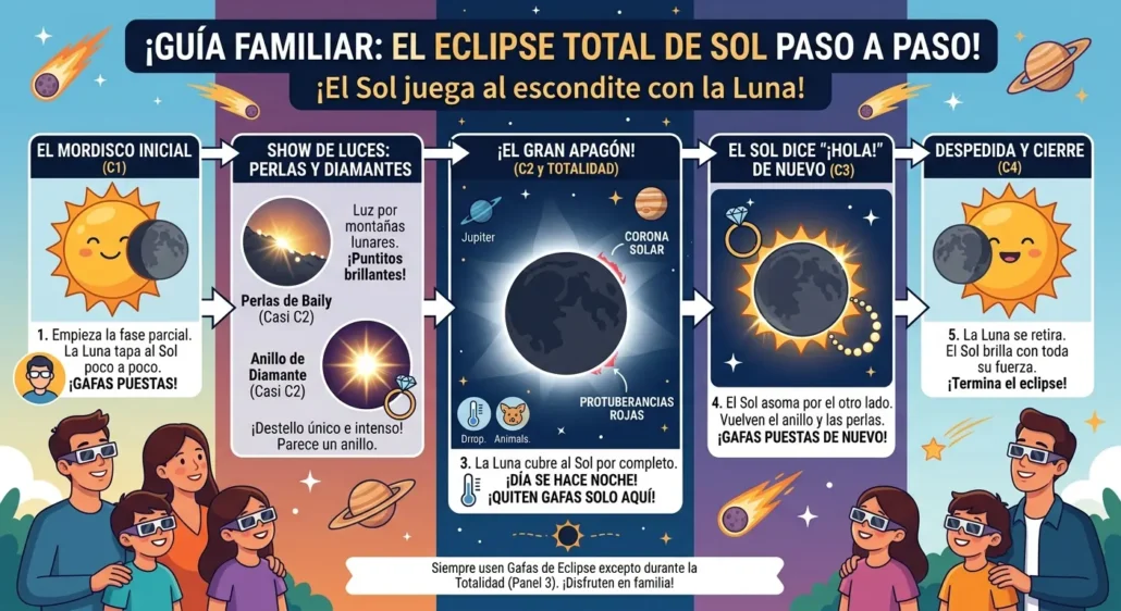 fases del eclipse solar en zamora