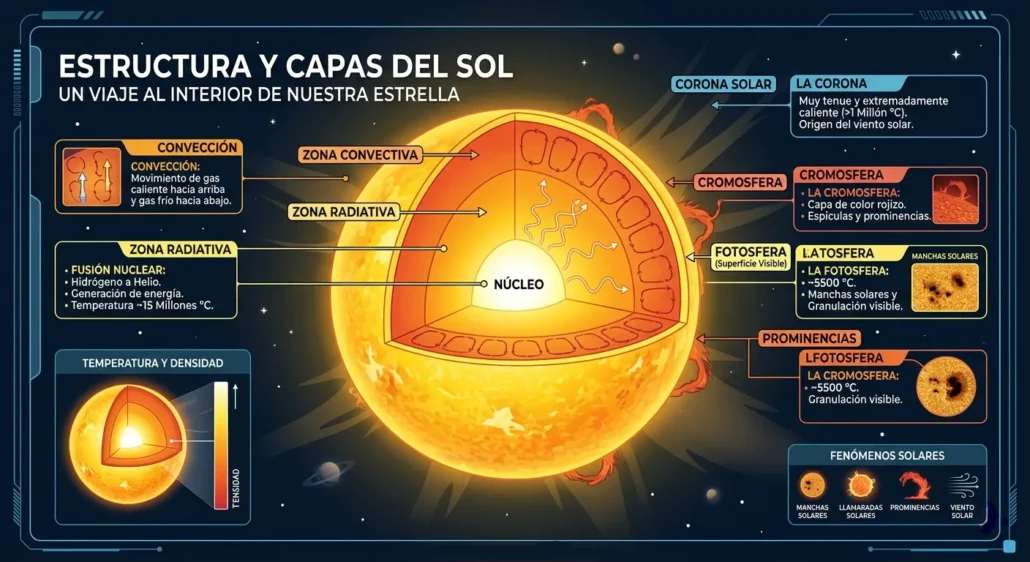 partes del sol